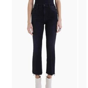 Mother Black The Hustler Ankle Fray Jeans in Encounters at Night 30